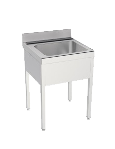 Fregadero 1 Cuba con Escurridor Inox Fondo 700 con Bastidor