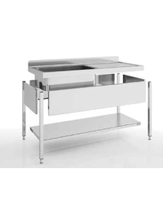 Fregadero Gran Capacidad Fondo 700 Inox Escurridor