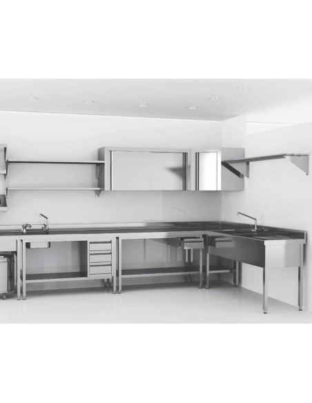 Fregadero Gran Capacidad Fondo 700 Inox Escurridor