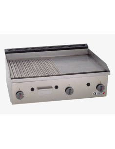 plancha sobremesa gas superficie cromo