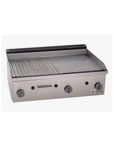 plancha sobremesa gas superficie cromo